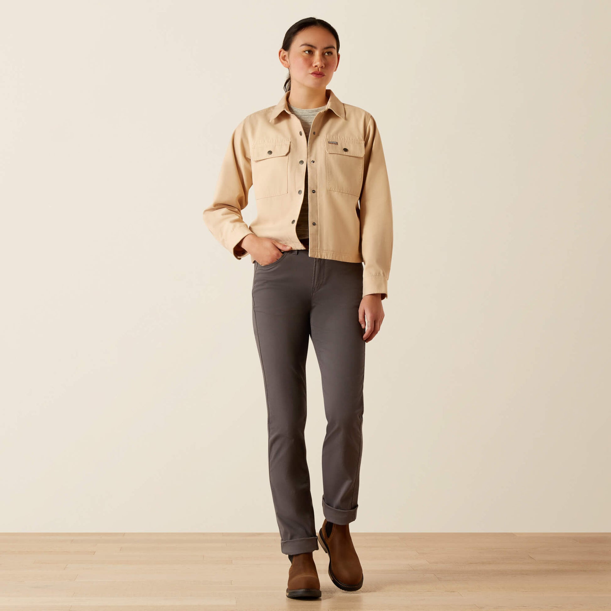 Ariat Women Rebar Cropped Woven Shirt Jacket