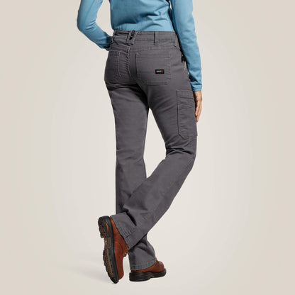 Ariat Women FR Stretch DuraLight Canvas Stackable Straight Leg Pant