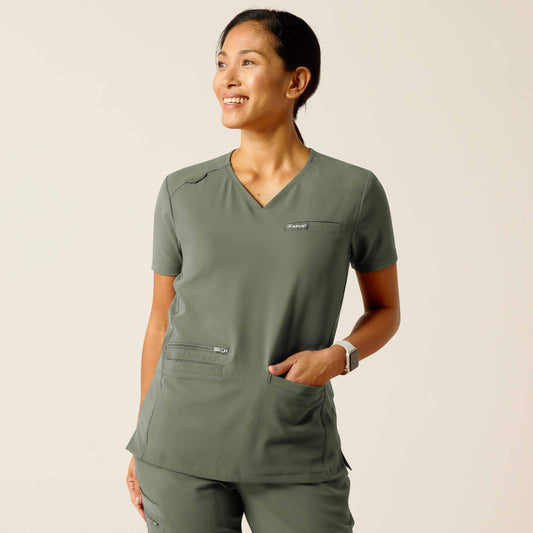 Ariat Women Clara 6 Pocket Scrub Top