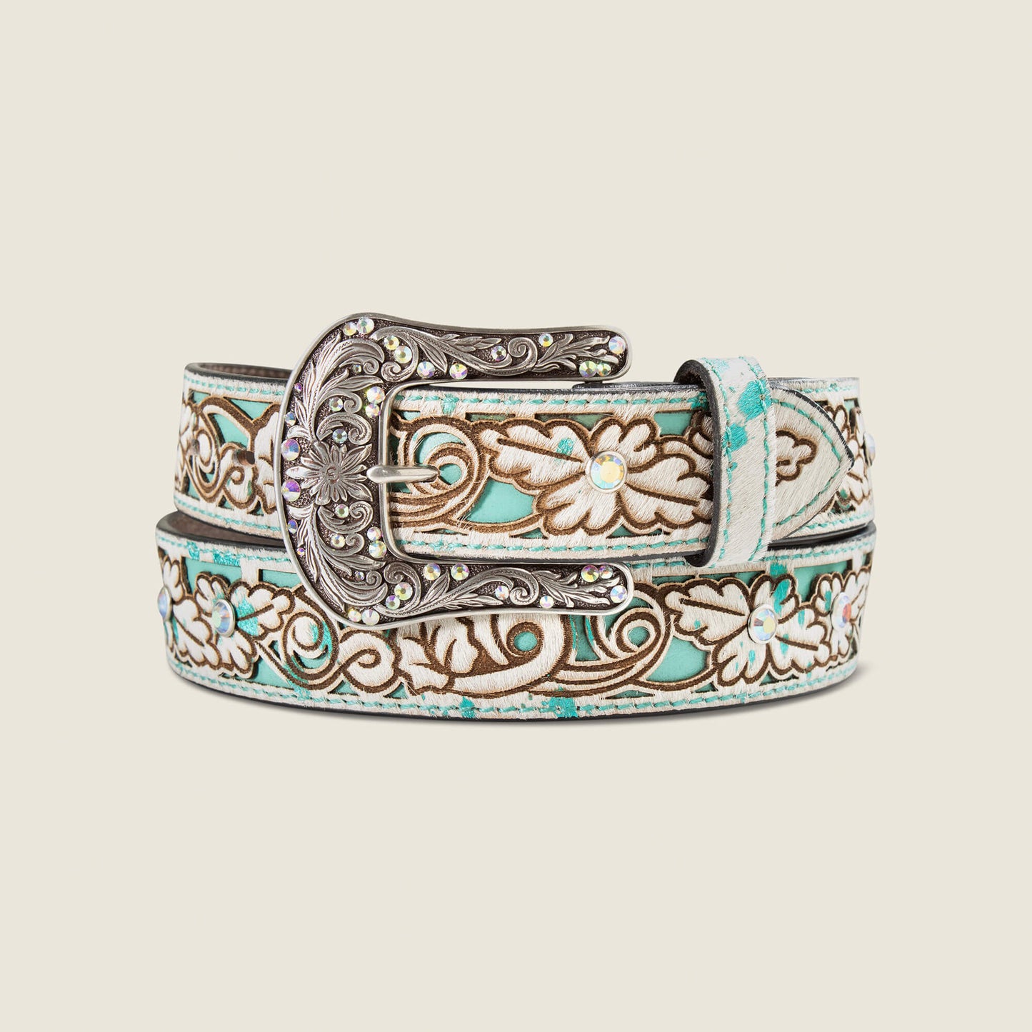 Ariat Women Hair-On Floral Belt