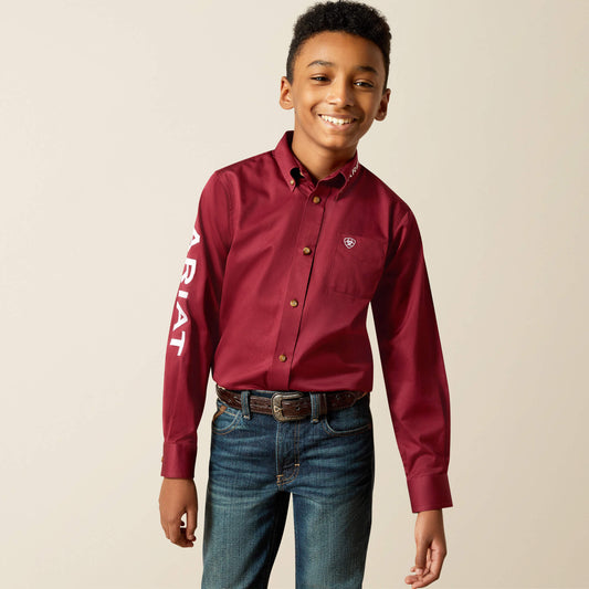 Ariat Kids Team Logo Twill Classic Fit Shirt