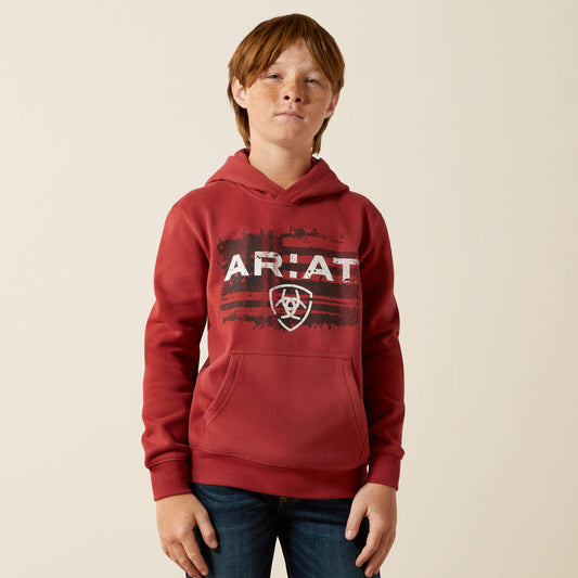 Ariat Kids Ariat Liquid Stamp Flag Hoodie