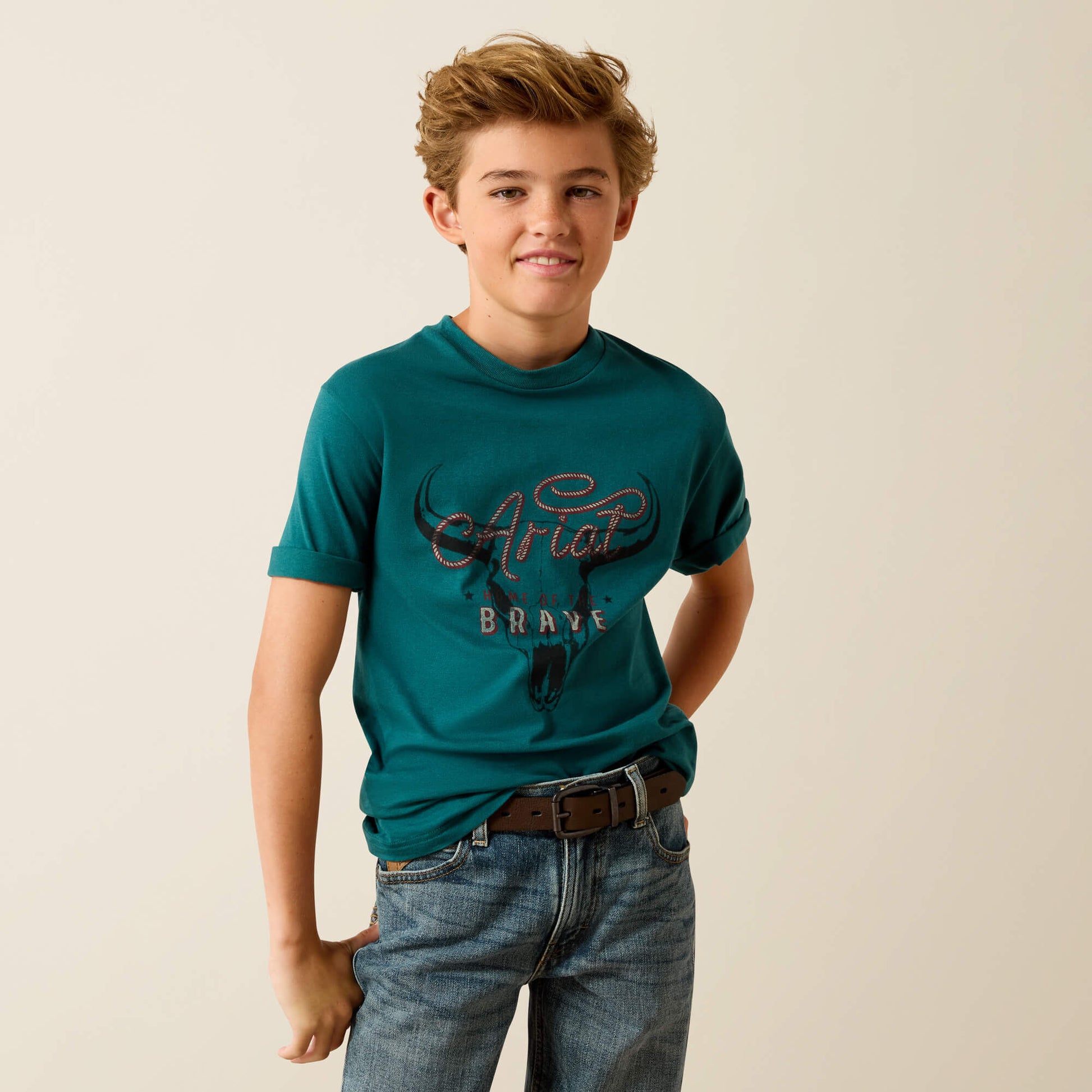 Ariat Kids Ariat Cattle Skull Freedom T-Shirt