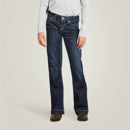 Ariat Kids Trouser Mid Rise Stretch Ella Wide Leg Jean