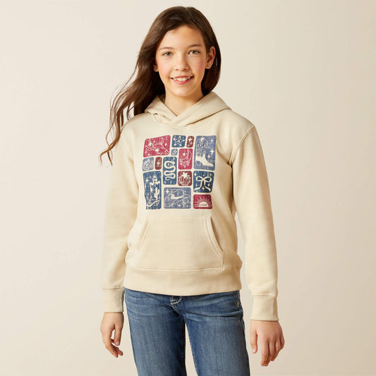 Ariat Kids Western Blocks Hoodie