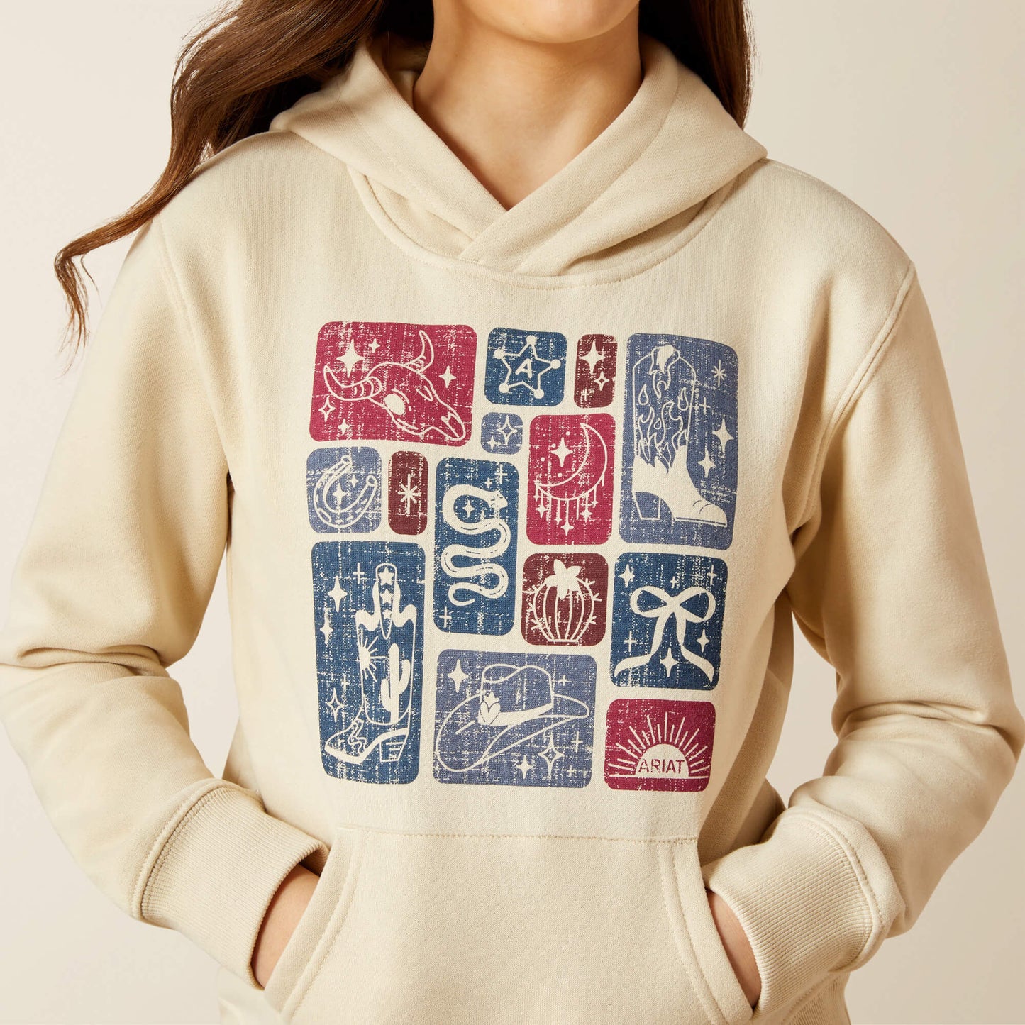Ariat Kids Western Blocks Hoodie