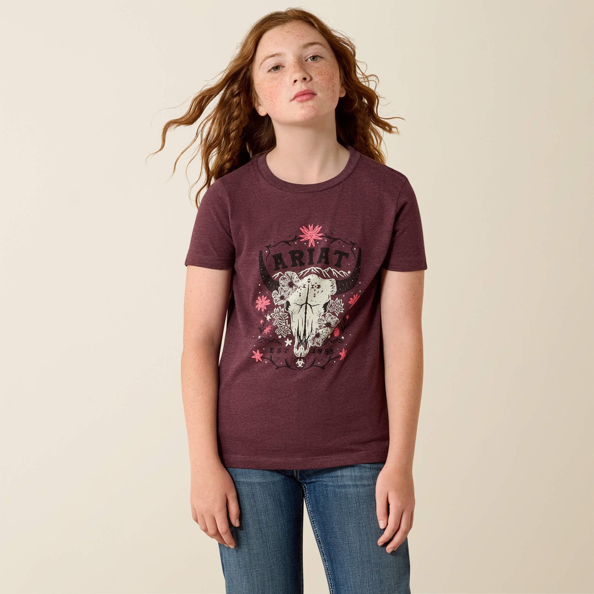 Ariat Kids Ariat Skulls Florals T-Shirt