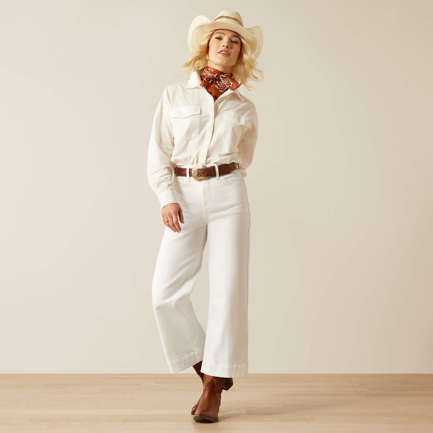 Ariat Trends Ultra High Rise Countryside Wide Leg Crop Jeans